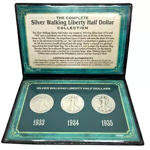 �V���o�[ �E�H�[�L���O ���o�e�B �n�[�t�_���[ 3 �R�C�� �Z�b�g COA �t�� 1933 S�A1934 D�A1935