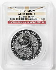 2016 �p�� 5 �|���h 2 �I���X �N�C�[���Y �r�[�X�g ���C�I�� �I�u �C���O�����h PCGS MS69