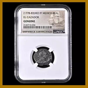メキシコ 1 レアル銀貨、1778 〜 1783 年エル カザドル難破船 NGC 2142710-034