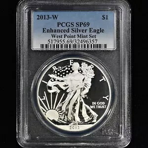 2013-W $1 �V���o�[ �A�����J�� �C�[�O�� ? PCGS SP-69 ? 1 �I���X�����v���[�t ?�M���ł���?