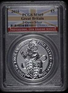 2016 �C�M���X 5 �|���h 2 �I���X �V���o�[ ���C�I�� PCGS MS 69