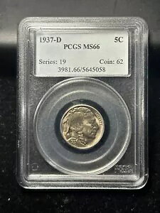 1937-D obt@[ jbP - 5c PCGS MS66 - f炵łB