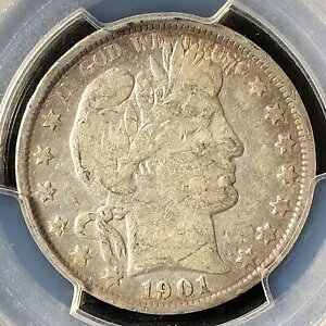 1901 50C �����X �n�[�t�_���[ PCGS F �ڍ� 28023020