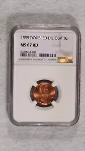 1995 �_�u�� �_�C �I�u�o�[�X �����J�[�� �������A�� �Z���g NGC MS67 ���b�h ������ 1C �R�C��!
