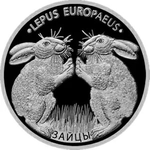 2014 �x�����[�V LEPUS EUROPAEUS HARES Rabbits �v���[�t�d�グ �V���o�[ �R�C��
