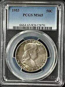 1953 50C �t�����N���� �n�[�t�_���[ PCGS MS65 82612870
