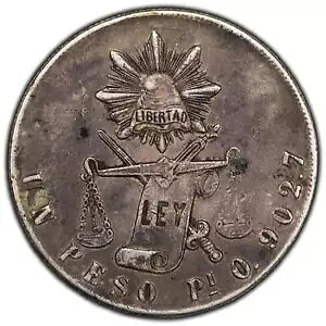 メキシコ 1872 Pi O 1 1 ペソ銀貨 KM #408.7