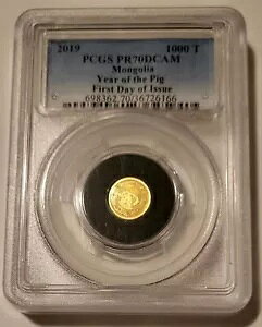 �����S�� 2019 �S�[���h 1000 �g�D�O���N ��N PR70 DCAM PCGS FDI �ᑢ��