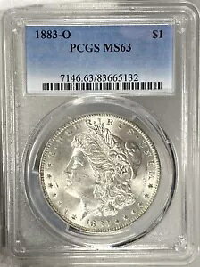 BU 1883-O �����K�� �V���o�[ �_���[ PCGS MS63 �i�C�X �R�C�� �r�f�I���Q�� SLY