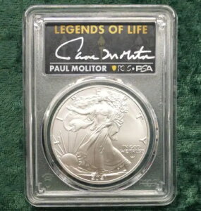 2021 PCGS MS70 ���񐶎Y�^�C�v 2 �V���o�[ �C�[�O�� $1�A�|�[�� �����g�[�� �T�C������