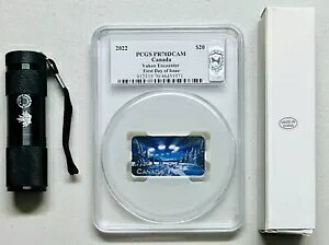 2022 1�I���X �J�i�_ $20 ���[�R�� �G���J�E���^�[ FDI PCGS PR70DCAM .9999 �V���o�[ �X�U���i �u�����g
