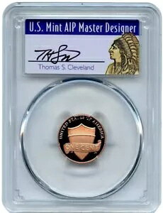 2023-S 1C リンカーン PR70DCAM FS トーマス クリーブランド シグネチャー ネイティブ ラベル プルーフ コイン