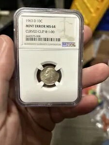 1963 D 10c _C ~g G[ NGC MS64 J[u Nbv @1:00 (A1) Vo[ RC