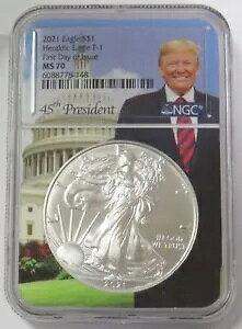 2021 T-1 gv RA  45 哝 AJ Vo[ C[O 1 IX NGC MS 70 FDOI