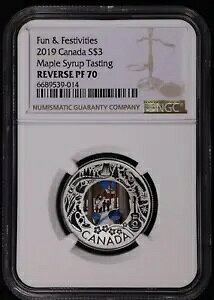 2019 �J�i�_ 3 �h�� �J���[���V���o�[ �R�C�� ���[�v�� �V���b�v �e�C�X�e�B���O - NGC Rev PF 70