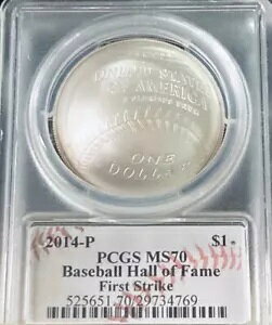 2014-P PCGS MS 70 �싅�a������t�@�[�X�g�X�g���C�N �V���o�[ �_���[ �R�C�� $1