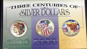 Three Centuries of US Silver Dollars 3 �R�C�� �Z�b�g - Pristine�ACOA