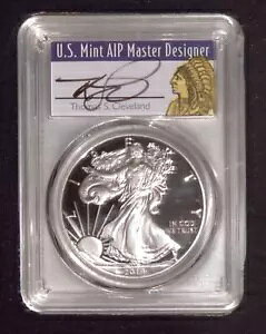 2019-S アメリカン シルバー イーグル | PCGS PR70 | .999 シルバー ASE |トーマス・クリーブランド