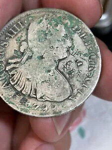 ダブルストライク 1799 MO FM カルロス 3 世 メキシコ 8 REALES 銀貨