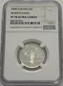 1999 S �v���[�t �V���o�[ �y���V���o�j�A �N�H�[�^�[ NGC PF70 �E���g�� �J���I �X�e�[�g�t�b�h 25C WL