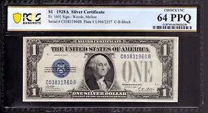 1928N A $1 Vo[ؖ t@j[obN FR.1601 CB ubN PCGS B CU 64 PPQ