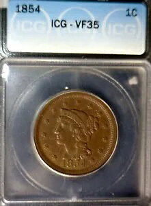 1854 G[ ICG VF35 ҂ݍ݃wA [W Zg NICE BROAD STRIKE [ [h  RC