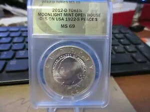 2012 MMOH O/S 1922-s Peace Silver Dollar by Daniel Carr ANACS MS 69