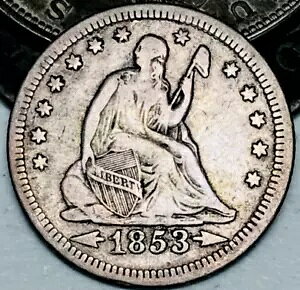 1853 �V�[�e�b�h ���o�e�B �N�H�[�^�[ 25C RAYS ARROWS Choice 90% �V���o�[ US �R�C�� CC22392