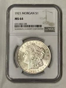 č 1921-P K h 1 h RC 90% Vo[ O[h NGC MS64 (LO1001005)