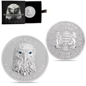 2024 チャド 多面アメリカン イーグル UHR 1 オンス シルバー コイン - 1,000 ミント