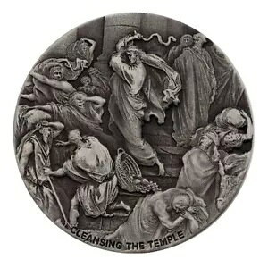 神殿の浄化 - スコッツデール造幣局 2022 聖書シリーズ 2 オンス シルバー 未開封