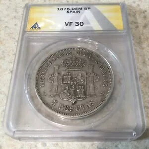 1875-DEM XyC 5 yZ^ E - XyC - ANACS VF30