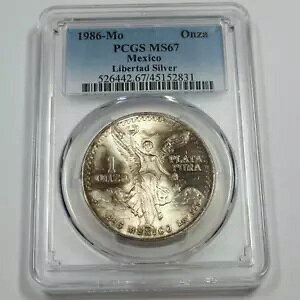 1986 Mo PCGS MS67 - ���L�V�R - �g�[�� 1 �I���X �V���o�[ ���x���^ �I���U #46587A