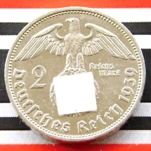 �h�C�c 1939 E 2 REICHSMARK SWASTIKA �q���f���u���N��� 3RD ��񎟐��E��� + ���A + �}�[�N