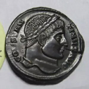 コンスタンティヌス 1 世 AE3 サルマティア デル ヴィクタ、シルミウム ミント、ストラクとしての希少なリバース