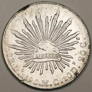 LVRa 1890 Do MC 8 Reales Vo[ RC AU/UNC CAP  RAYS x^[ ~g