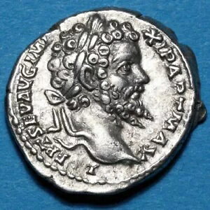 ローマのコイン-デナリウス銀-セプティミウス・セウェルス-ca 193-211 AD-ラオデキア
