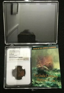 1808 Gardner Shipwreck East India Co.10 CASH Coin NGC F莖Ɨj