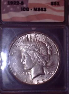 1922-S Peace Silver Dollar ICG MS 63�A���������s�����R�C���B