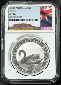 2017 �I�[�X�g�����A �X���� 1 �I���X0.9999 �V���o�[ �R�C�� NGC MS70 MS 70 �t���O ���x�� �t���[ S/H