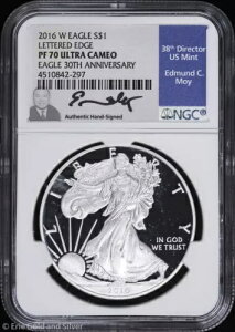 2016-W $1 �v���[�t �A�����J�� �V���o�[ �C�[�O�� NGC PF 70 UC | Moy �T�C�����背�^�[�G�b�W