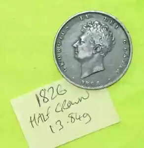 1826 �V���o�[ �n�[�t �N���E�� �R�C�� �L���O �W���[�W 4 �� (1820-1830) [13.84gr]