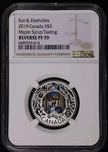 2019 �J�i�_ 3 �h�� �J���[���V���o�[ �R�C�� ���[�v�� �V���b�v �e�C�X�e�B���O - NGC Rev PF 70