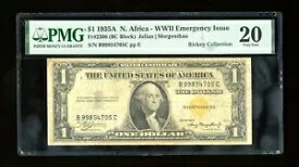 DBR 1935-A $1 北アフリカ シルバー Fr. 2306 BC ブロック PMG VF-20 シリアル B99854705C