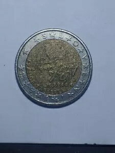 スロベニアのクラフトコイン。 2007年、2ユーロ - フランス・プレシェレン、詩人、ズドラヴリツァ、国立