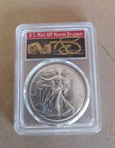 2019 $1 アメリカン シルバー イーグル PCGS MS70 トーマス クリーブランド FS