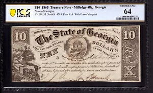 1865 N $10 W[WABȎ ~bWr p~ PCGS B CU UNC 64