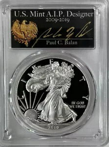 2016-W Min A.I.P �f�U�C�i�[ Paul C. Balan �V���o�[ �C�[�O�� ���^�[�h �G�b�W PCGS PR70DCAM