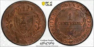 1826 L �T���f�[�j�� �C�^���A 1 �Z���e�V�� �g���m PCGS MS64 BN �|�b�v 1/0 �u���E�� 4271