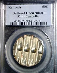 エラー PCGS BU + ワッフル ケネディ ハーフダラー コイン ナイス ストラック (詳細付き) ワッフル